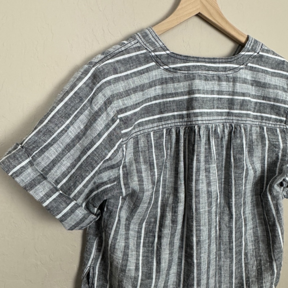 ANTHROPOLOGIE Pilcro Linen Henley Surf Shirt - Picture 10 of 15